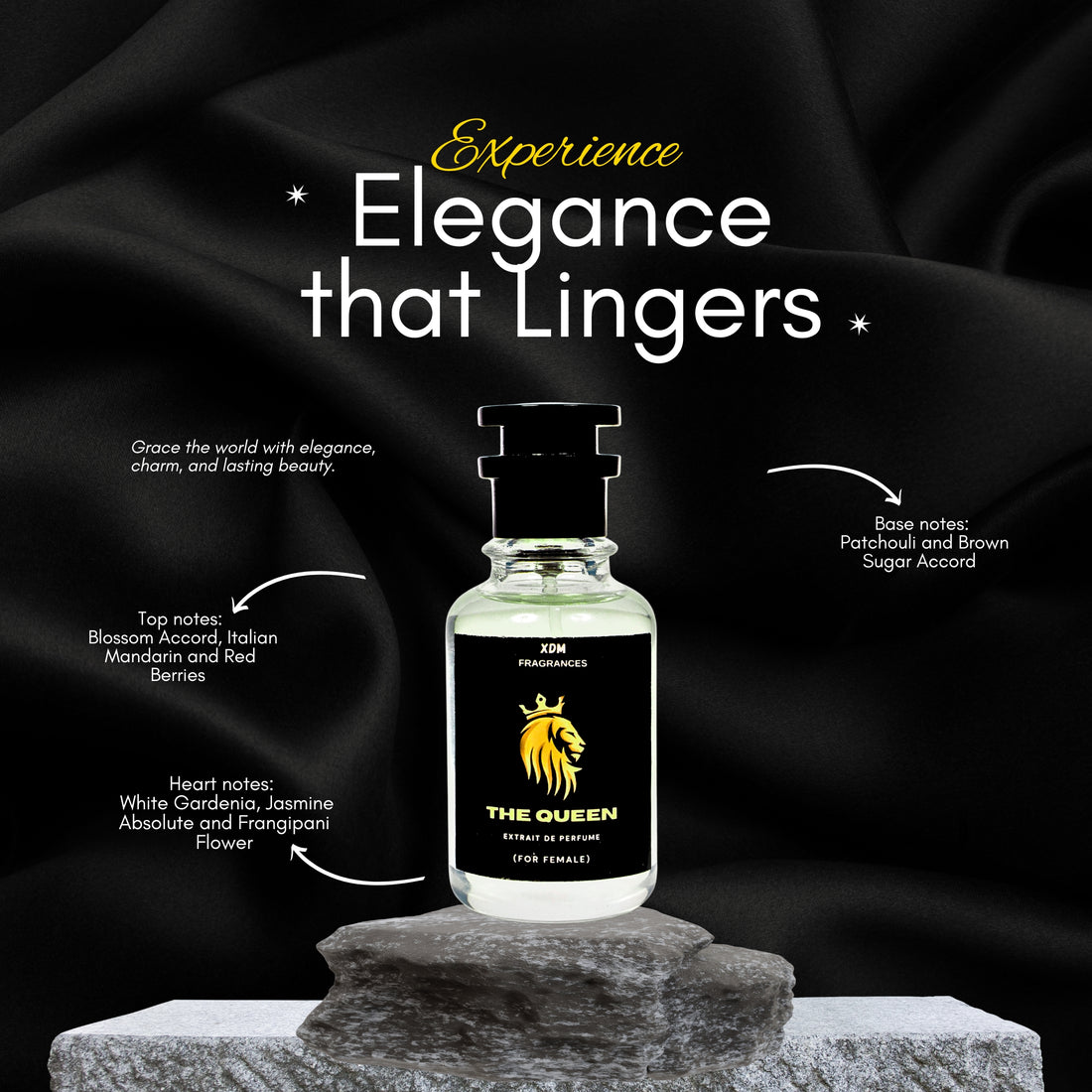 THE QUEEN by XDM Fragrances – 50 ml | The Essence of Elegance & Power
